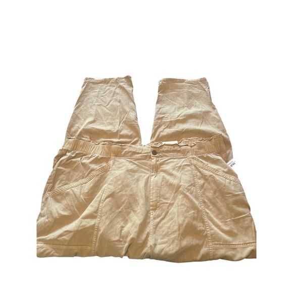 NWT Old Navy Plus Size Women's Tan Pants Cotton/Rayon Pockets Elastic Waist 4X - Picture 2 of 6